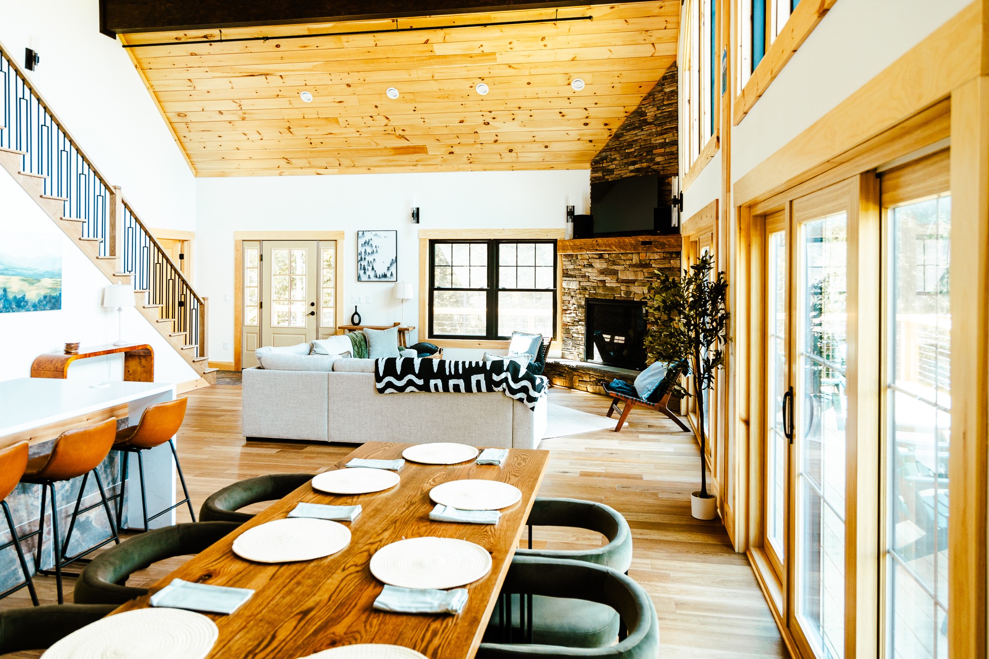 Dining area adjoining the great room